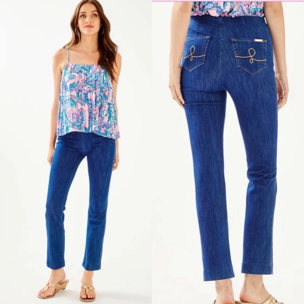 Lilly Pulitzer Ocean Cay High Rise Crop Jean